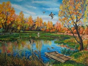 "Осень на реке Серой" Александр Исаев Карабаново